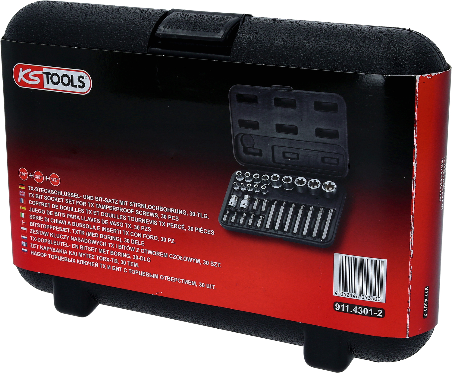 Torx-Steckschlüssel- und Bit-Satz, 30-tlg Bits mit Bohrung