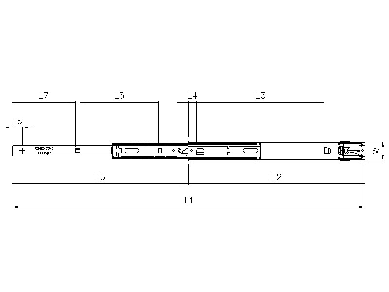 Werkzeugwagen Sonic Schubladenschiene rechts Jumbo, S11, S12, MSS 47672