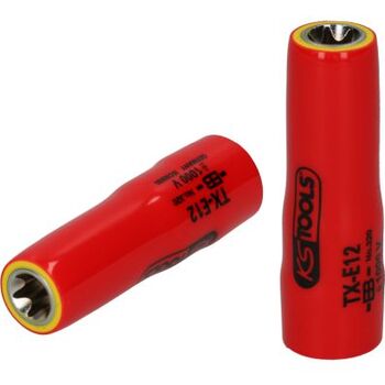 3/8" Torx-E-Stecknuss mit Schutzisolierung, E10, lang