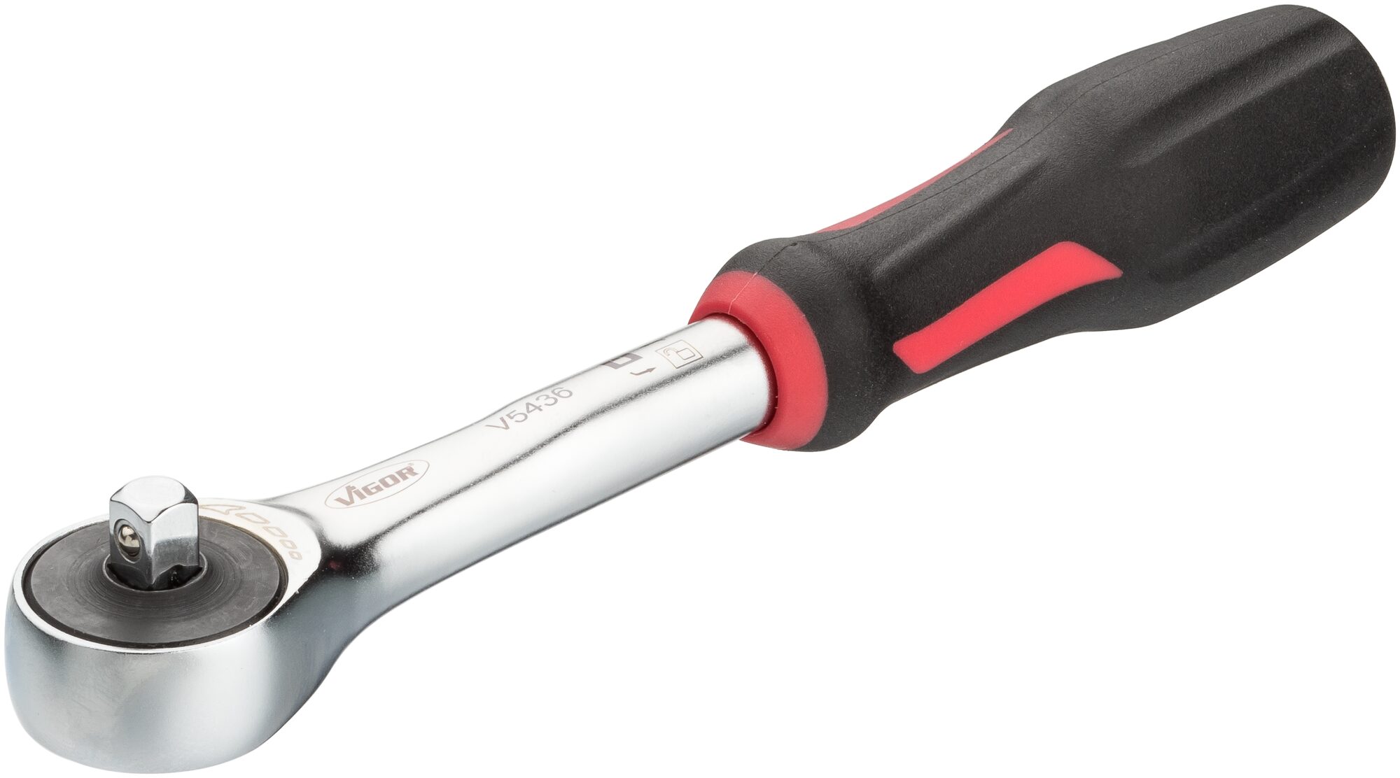 VIGOR 360° Drehgriff-Umschaltknarre · V5436 · Vierkant massiv 6,3 mm (1/4 Zoll) · 176 mm