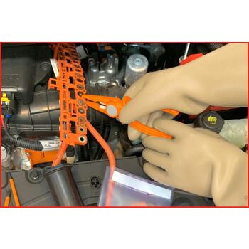 Elektriker-Schutzhandschuh mit Schutzisolierung, Größe 12, Klasse 4, weiß