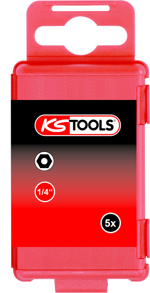 1/4" Bit Innensechskant, Bohrung, 6mm,5er Pack