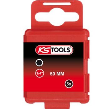 1/4" Bit Innensechskant, 50mm, 8mm, 5er Pack