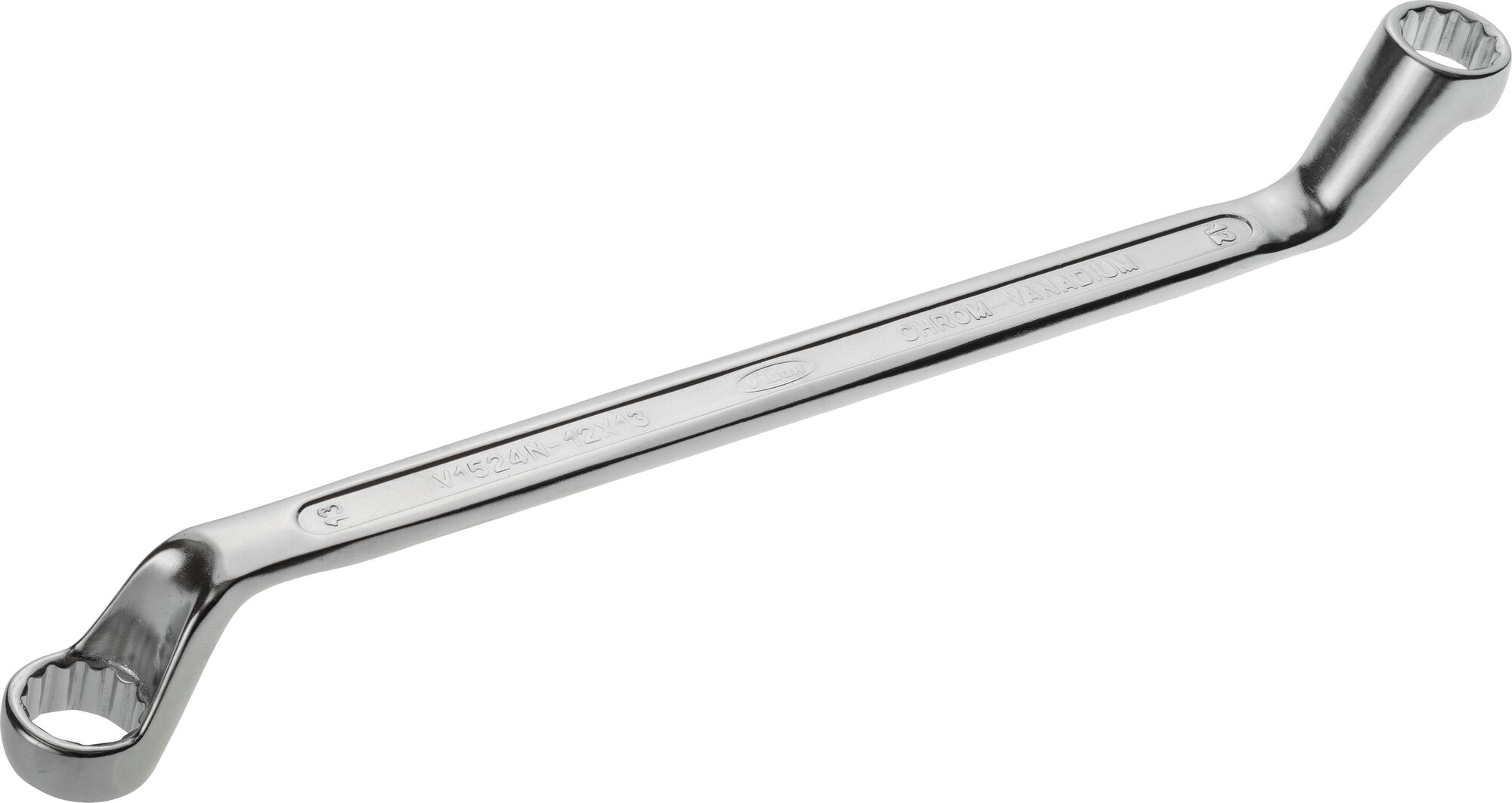 VIGOR Doppel-Ringschlüssel · V1524N-12X13 · Außen Doppel-Sechskant Profil · 12 x 13 mm