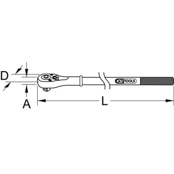 3/4" Umschaltknarre, 24 Zahn, 520 mm
