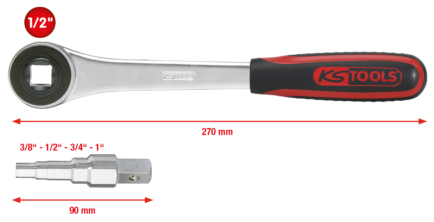 Universal-Stufenschlüssel-Satz 3/8"-1", 2-tlg