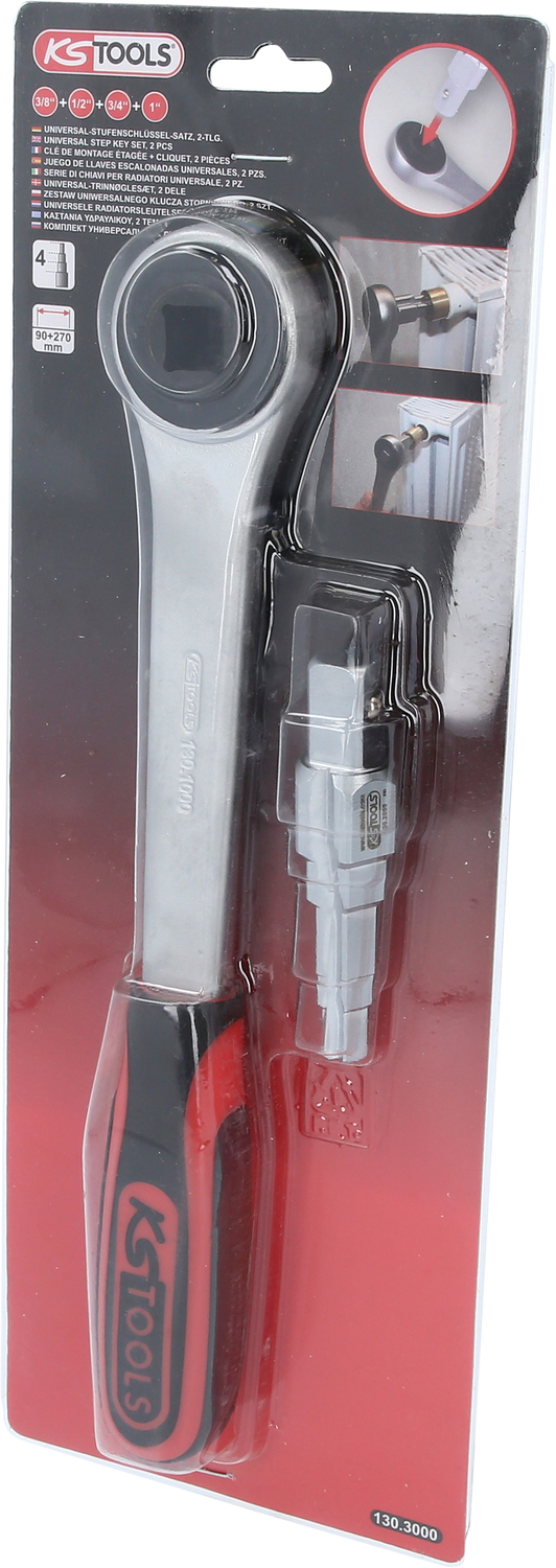 Universal-Stufenschlüssel-Satz 3/8"-1", 2-tlg
