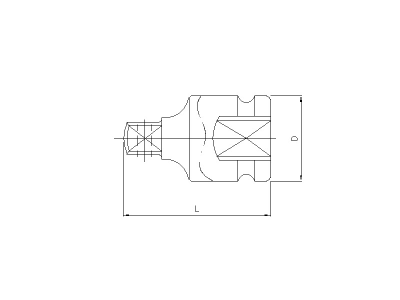 Werkzeug Sonic Kraft-Adapter 3/4" F 1" M mit Loch für Pin 73645