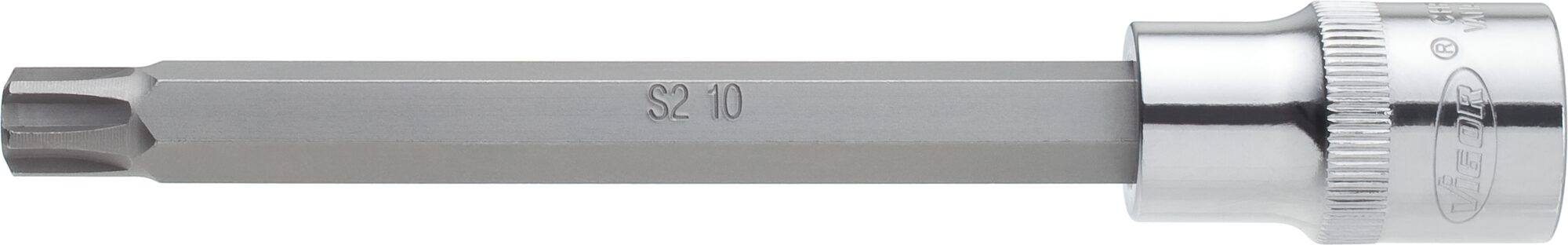 VIGOR RIBE Schraubendreher-Einsatz · V2220 · Vierkant hohl 12,5 mm (1/2 Zoll) · Innen Keilprofil Ribe-CV · M8