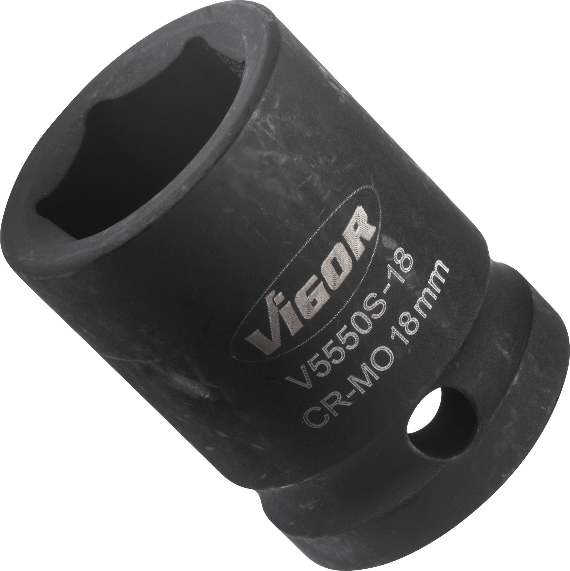VIGOR Schlagschrauber Steckschlüsseleinsatz · kurz · V5550S-18 · Vierkant hohl 12,5 mm (1/2 Zoll) · Außen Sechskant Profil · 18 mm