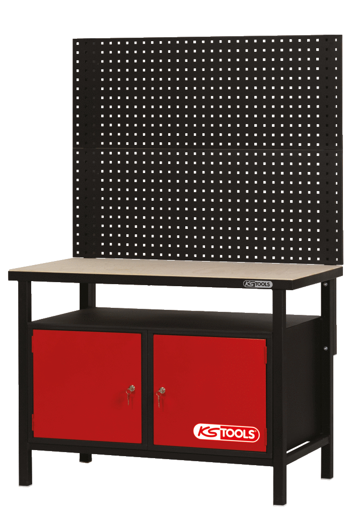 Profi-Werkbank mit 2 Türen, H840xB1200xT600mm