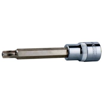 1/2" CHROMEplus Bit-Stecknuss Torx mit Stirnlochbohrung,lang, TB15