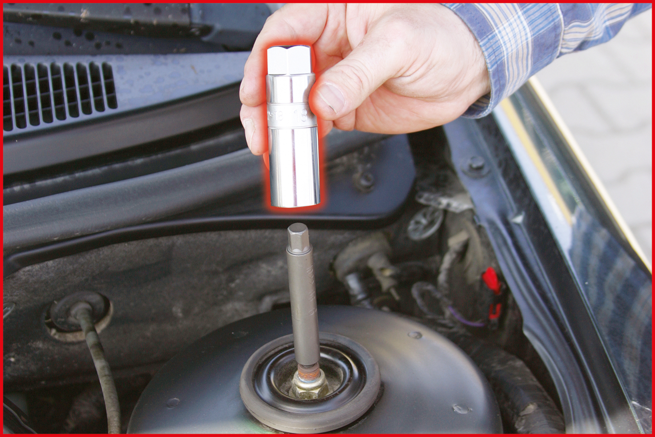 Stoßdämpfer-Außensechskant-Gegenhalter-Stecknuss, 17 mm