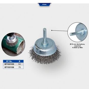 Topfbürste, Winkelschleifer KS TOOLS BT103105 Topfbürste, Winkelschleifer KS TOOLS BT103105