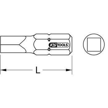 1/4" Vierkant-Bit #4, 25mm, S2