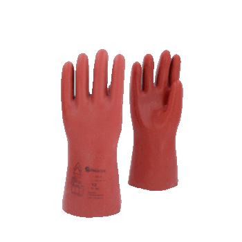 Elektriker-Schutzhandschuh mit mechanischem Schutz, Größe 12, Klasse 3, rot