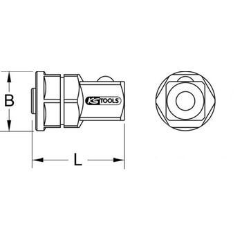 GEARplus Stecknuss-Adapter, 1/4"x3/8"
