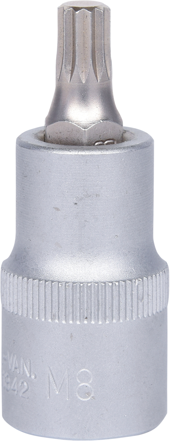 1/2" Bit-Stecknuss XZN, M8, 55 mm