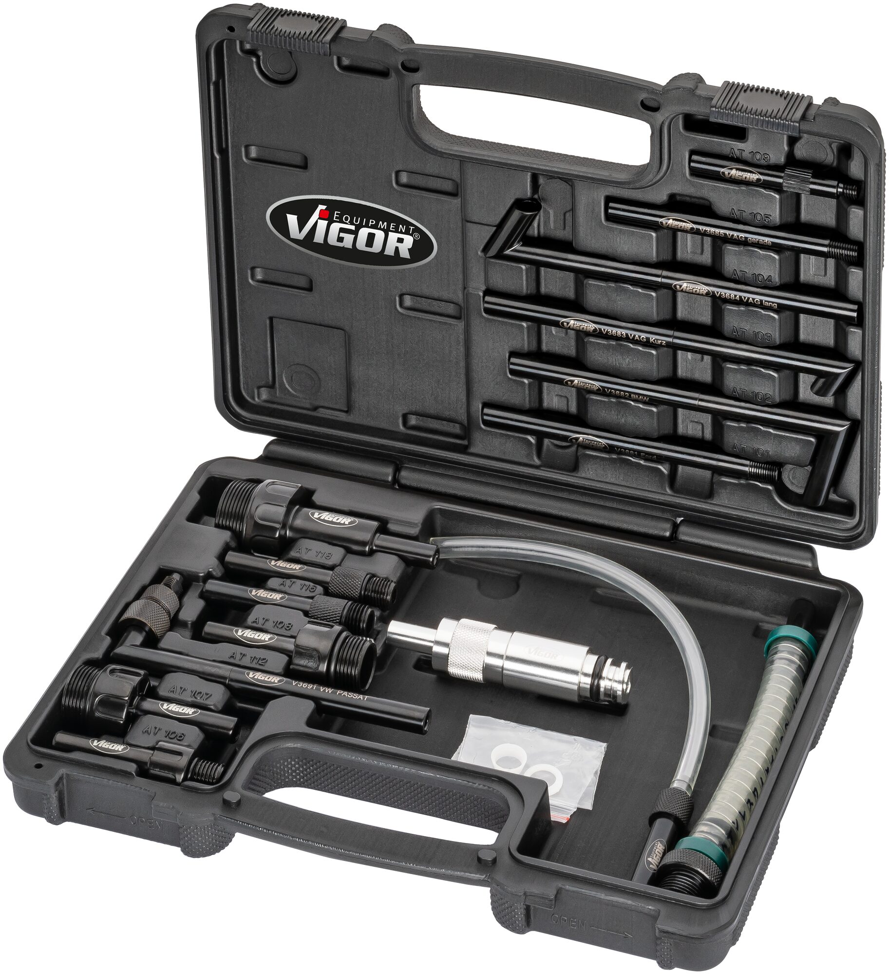 VIGOR Öl-Einfüllgerät mit Adapter Satz · V4385N · Anzahl Werkzeuge: 18