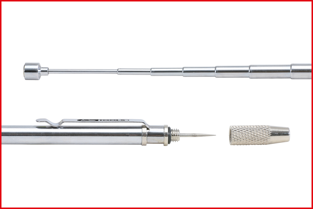 2in1 Teleskop-Magnethalter mit Waschdüsen-Reinigungs- und Einstellwerkzeug, 150-675mm