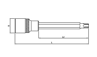 Werkzeug Sonic Biteinsatz 1/2" Vielzahn 100mmL M10 83880010