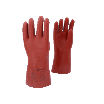 Elektriker-Schutzhandschuh mit mechanischen und thermischen Schutz, Größe 12, Klasse 3, rot