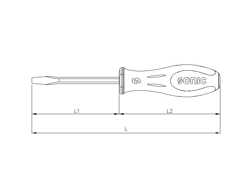 Werkzeug Sonic Schlitzschraubendreher mit Schlagkappe 6.5mm 1530165