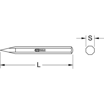Spitzmeißel, 8-kant, 16x200mm Spitzmeißel, 8-kant, 16x200mm